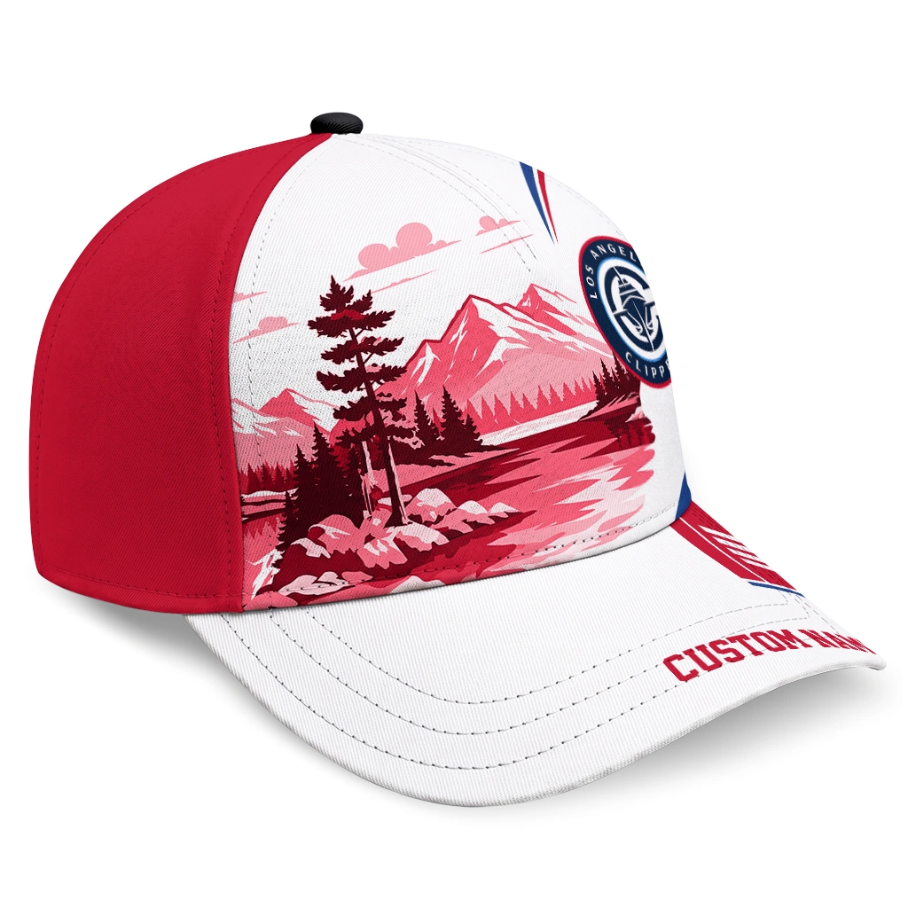 los-angeles-clippers-cap-custom-flat-illustration-red-white-best-selling.webp los angeles clippers cap custom flat illustration red white best selling