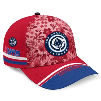 Los Angeles Clippers Cap - Personalized Tropical Floral Red