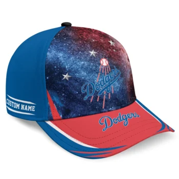 Los Angeles Dodgers Cap - Custom Galaxy Nebula Blue