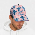 los-angeles-dodgers-cap-personalized-damask-pattern-blue-white-best-selling.webp