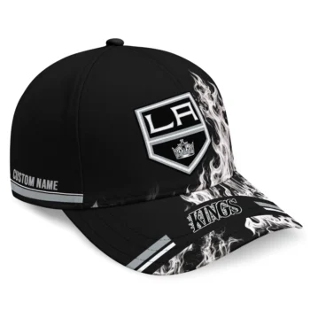 Los Angeles Kings Cap - Customized Smoke Flames Black