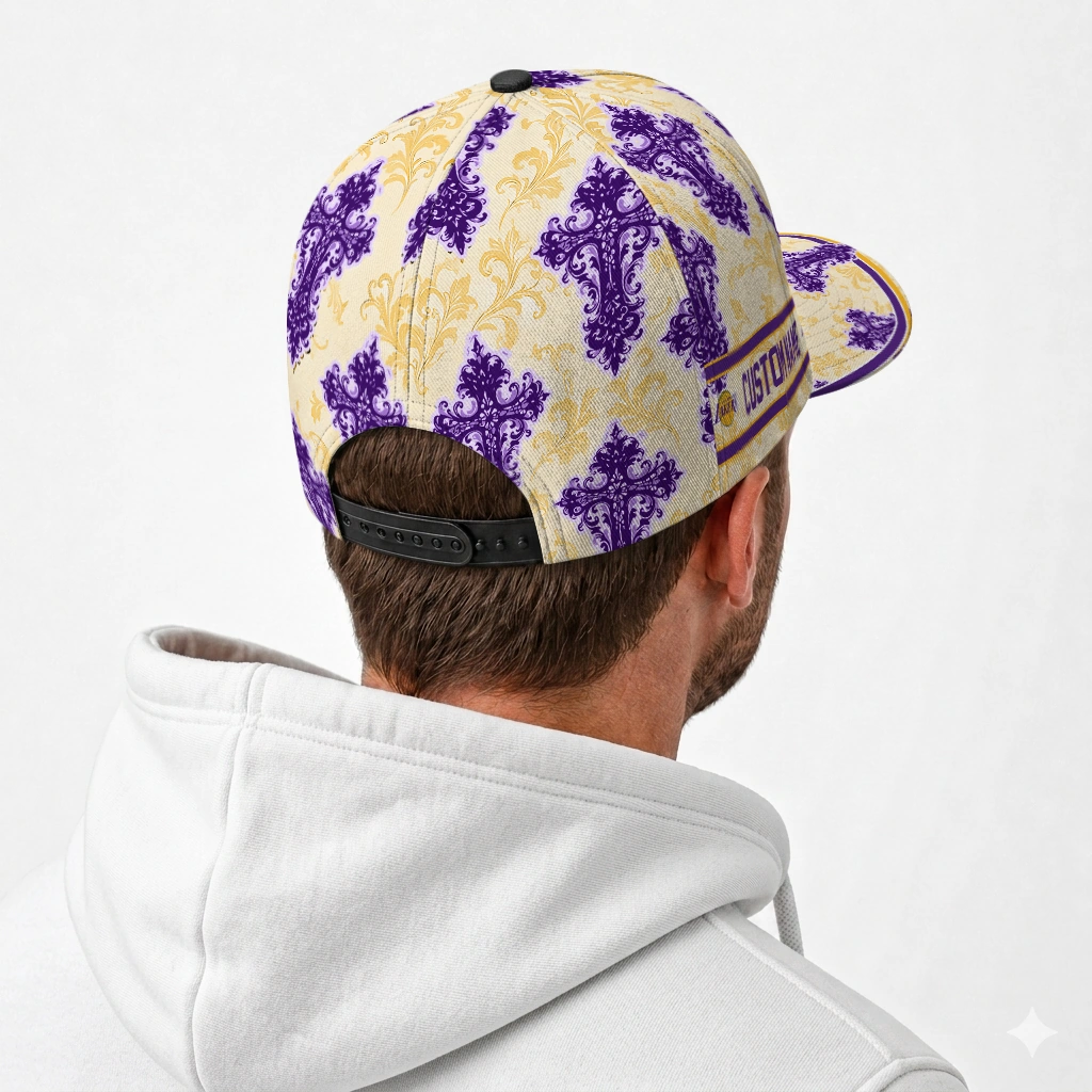 los-angeles-lakers-cap-customized-damask-pattern-purple-white-latest-model.webp