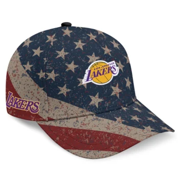 Los Angeles Lakers Cap - Customized Distressed Stars Navy