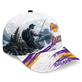 Los Angeles Lakers Cap - Personalized Photo Realistic Purple White