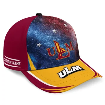 Louisiana-Monroe Warhawks Cap - Custom Galaxy Nebula Red