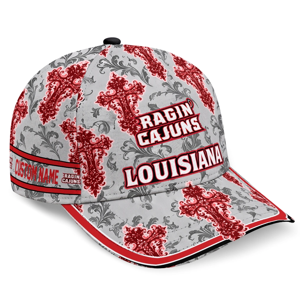 louisiana-ragin-cajuns-cap-custom-damask-pattern-red-white-best-selling.webp louisiana ragin cajuns cap custom damask pattern red white best selling
