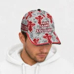 louisiana-ragin-cajuns-cap-custom-damask-pattern-red-white-best-selling.webp