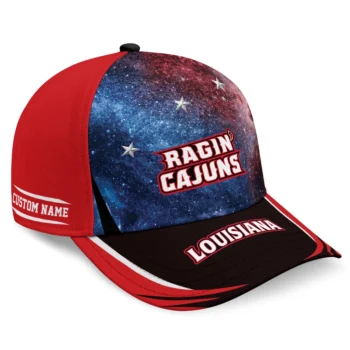 Louisiana Ragin Cajuns Cap - Custom Galaxy Nebula Red