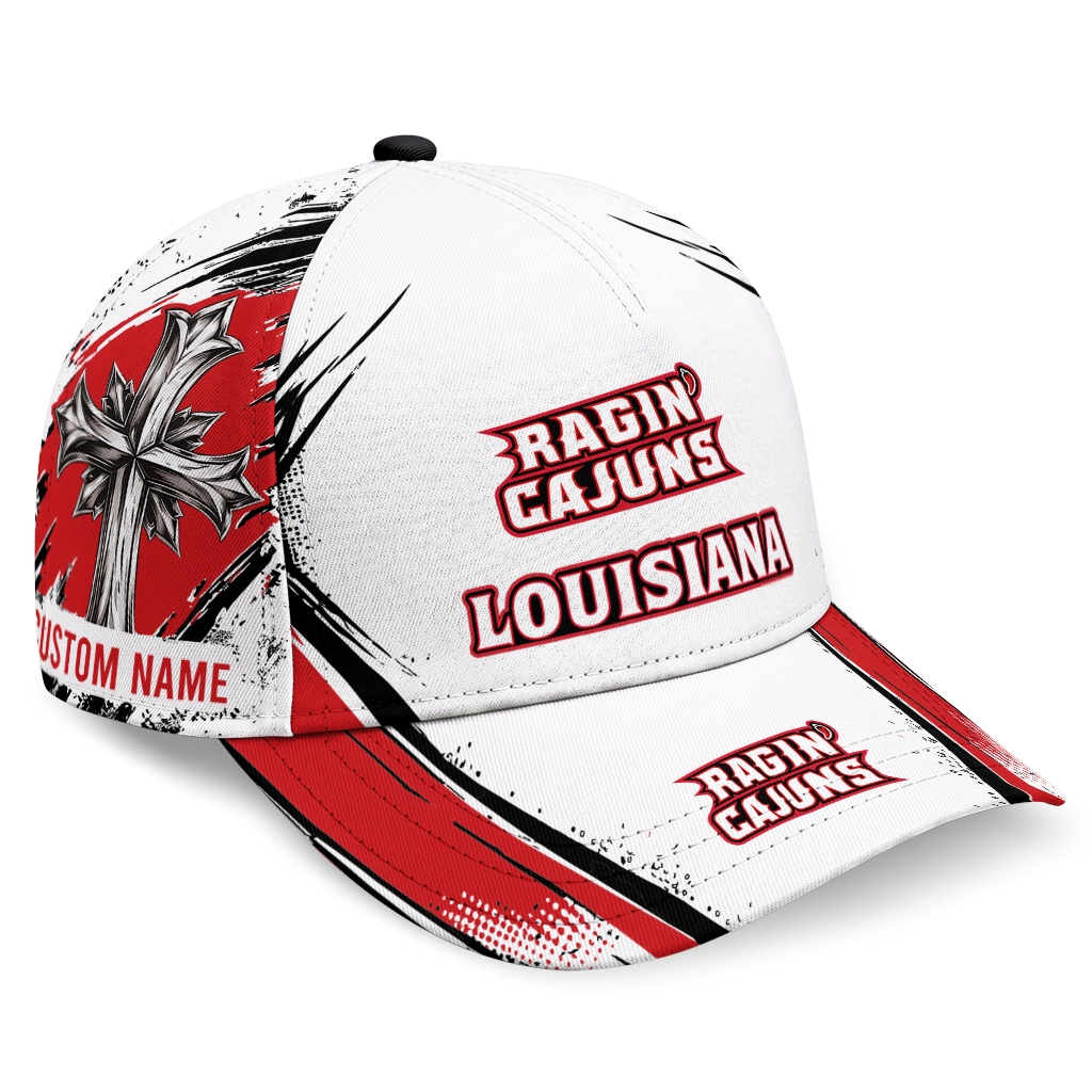 louisiana-ragin-cajuns-cap-custom-grunge-cross-red-white-best-selling.webp louisiana ragin cajuns cap custom grunge cross red white best selling