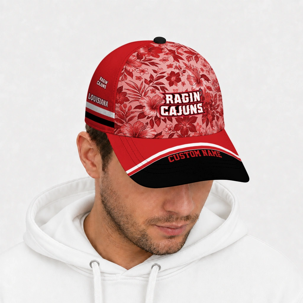 louisiana-ragin-cajuns-cap-custom-tropical-floral-red-new-arrival.webp