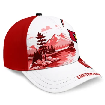 Louisville Cardinals Cap - Customized Flat Illustration Red White