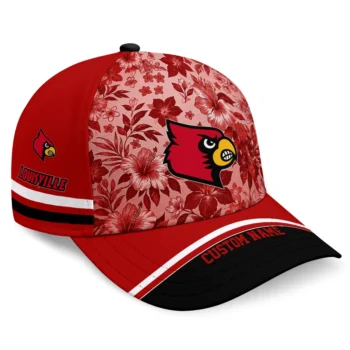 Louisville Cardinals Cap - Customized Tropical Floral Red