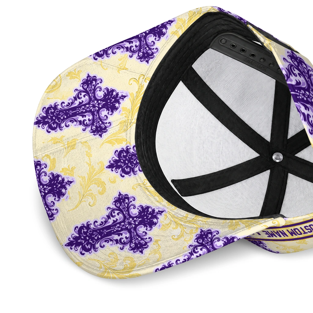 lsu-tigers-cap-personalized-damask-pattern-purple-white-high-quality.webp