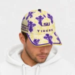 lsu-tigers-cap-personalized-damask-pattern-purple-white-best-selling.webp