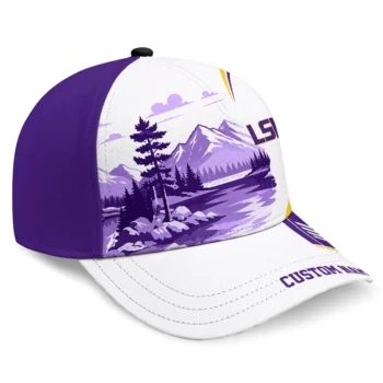 LSU Tigers Cap - Personalized Flat Illustration Purple White