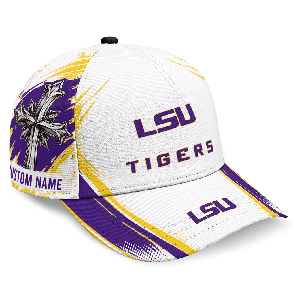 lsu-tigers-cap-personalized-grunge-cross-purple-white-best-selling.webp lsu tigers cap personalized grunge cross purple white best selling