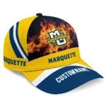 marquette-golden-eagles-cap-personalized-blazing-fire-blue-best-selling.webp