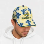 marquette-golden-eagles-cap-personalized-damask-pattern-blue-white-best-selling.webp