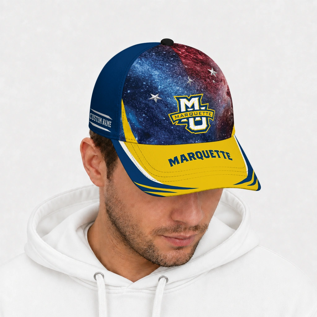 marquette-golden-eagles-cap-personalized-galaxy-nebula-blue-new-arrival.webp