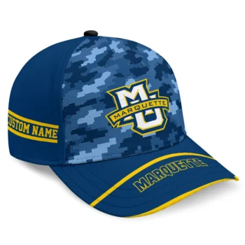 Marquette Golden Eagles Cap - Personalized Pixel Camo Blue