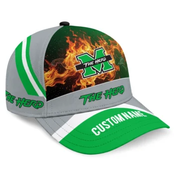 Marshall Thundering Herd Cap - Custom Blazing Fire Green