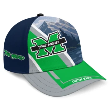 Marshall Thundering Herd Cap - Custom Diagonal Slash Green
