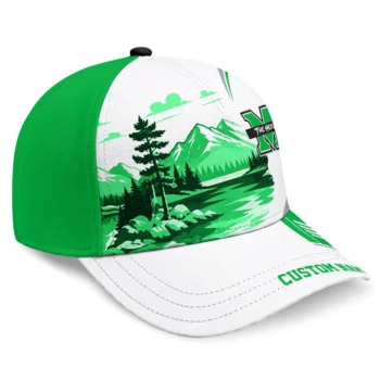 Marshall Thundering Herd Cap - Custom Flat Illustration Green White