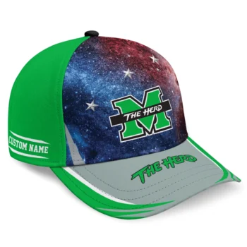 Marshall Thundering Herd Cap - Custom Galaxy Nebula Green