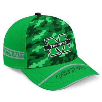 Marshall Thundering Herd Cap - Custom Pixel Camo Green