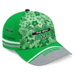marshall-thundering-herd-cap-custom-tropical-floral-green-best-selling.webp