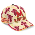 maryland-terrapins-cap-customized-damask-pattern-red-white-best-selling.webp