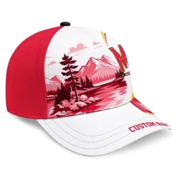 Maryland Terrapins Cap - Customized Flat Illustration Red White