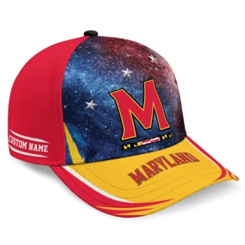 Maryland Terrapins Cap - Customized Galaxy Nebula Red