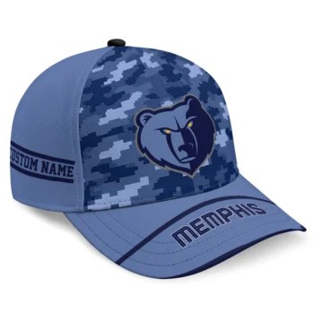 Memphis Grizzlies Cap - Custom Pixel Camo Blue
