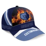 memphis-grizzlies-cap-customized-blazing-fire-blue-best-selling.webp
