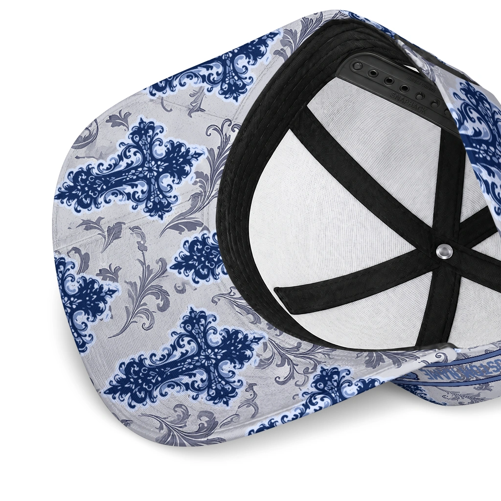 memphis-grizzlies-cap-personalized-damask-pattern-blue-white-high-quality.webp