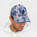 memphis-grizzlies-cap-personalized-damask-pattern-blue-white-best-selling.webp