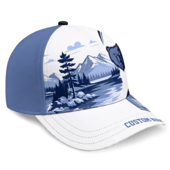 Memphis Grizzlies Cap - Personalized Flat Illustration Blue White