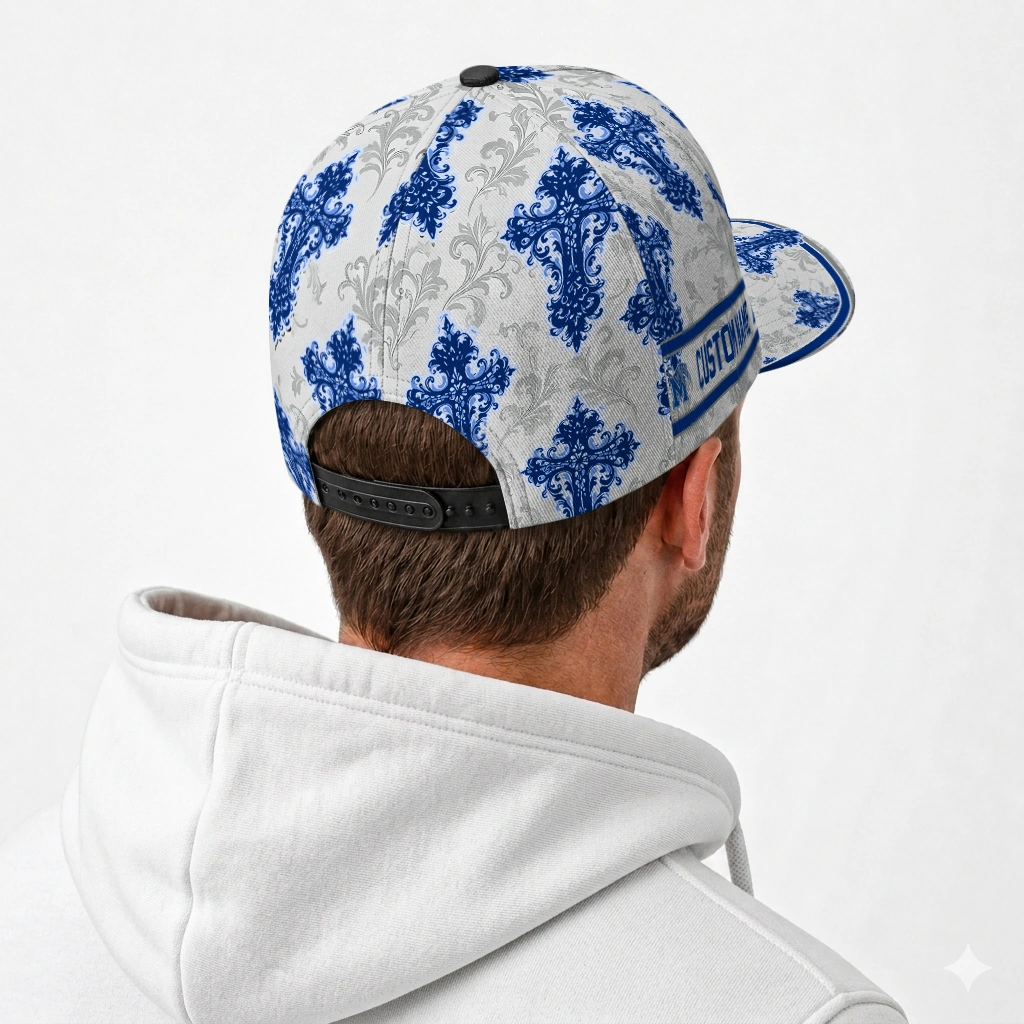 memphis-tigers-cap-custom-damask-pattern-blue-white-latest-model.webp