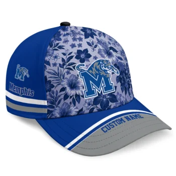 Memphis Tigers Cap - Custom Tropical Floral Blue