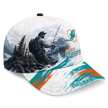 Miami Dolphins Cap - Custom Photo Realistic Aqua White
