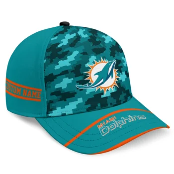 Miami Dolphins Cap - Custom Pixel Camo Aqua