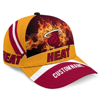 Miami Heat Cap - Personalized Blazing Fire Red