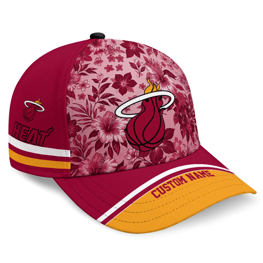 miami-heat-cap-personalized-tropical-floral-red-best-selling.webp miami heat cap personalized tropical floral red best selling