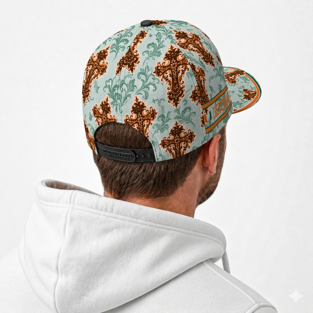 miami-hurricanes-cap-customized-damask-pattern-orange-white-latest-model.webp