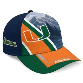 Miami Hurricanes Cap - Customized Diagonal Slash Orange