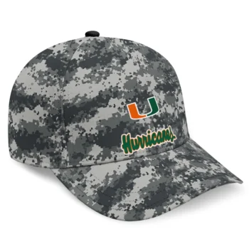 Miami Hurricanes Cap - Customized Digital Camo Gray