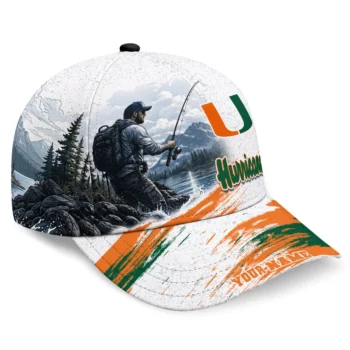 Miami Hurricanes Cap - Customized Photo Realistic Orange White