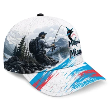 Miami Marlins Cap - Customized Photo Realistic Blue White