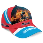 miami-marlins-cap-personalized-blazing-fire-blue-best-selling.webp